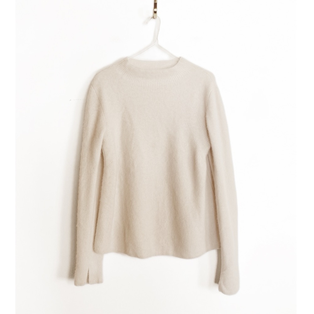 Nordstrom Cashmere Neutral Cream Sweater Womens size M